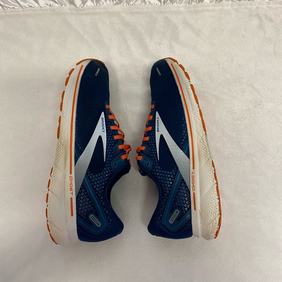 Brooks Ghost 14 Men’s Size 11 D Running Shoe Titan / Teal / Flame Sneaker - Picture 9 of 12